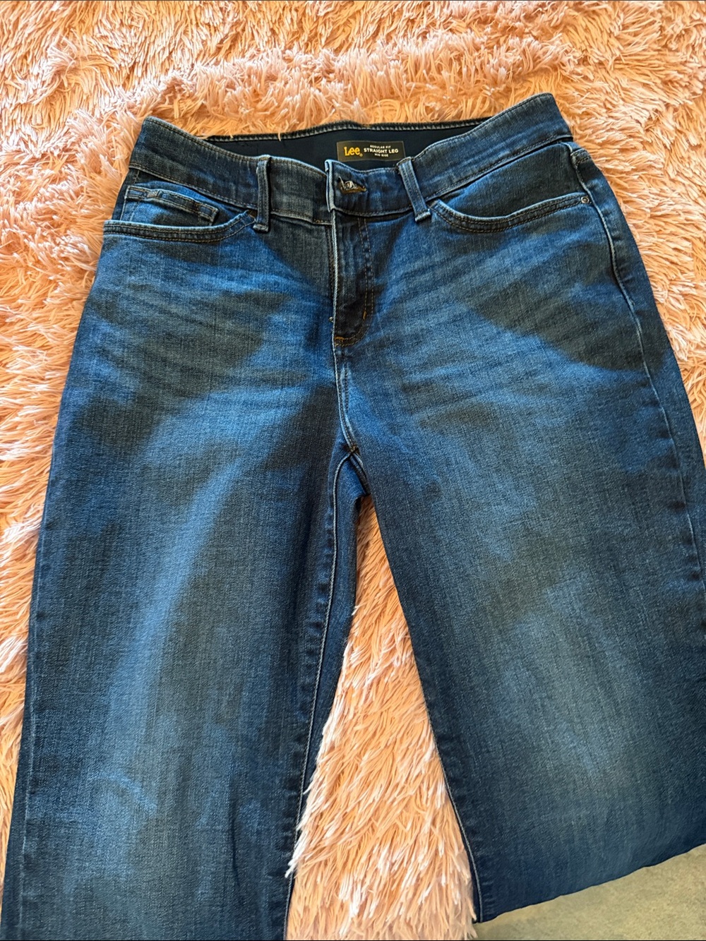 Lee Women's Straight Leg Jeans in Deep Blue Wash
